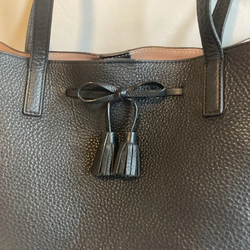 Kate Spade New York Hayes Street Nandy Tote Bag Black Pebbled Leather Work Bag